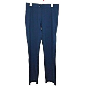 Betabrand Classic Yoga Dress Pant Mid-Rise Straight Leg Navy Blue Women’s Size L